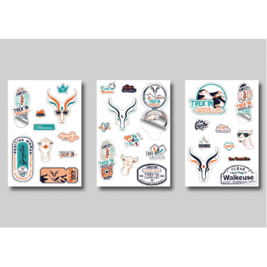 Lot 3 planches stickers A5...